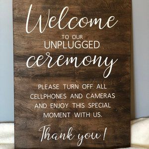 Unplugged Ceremony Sign